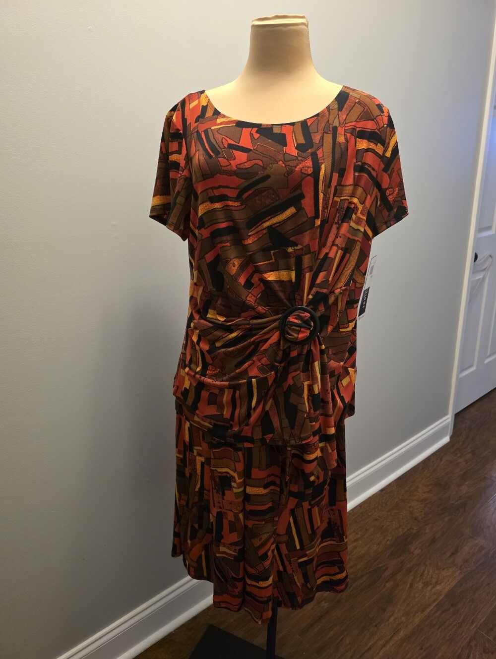 Perceptions NY Abstract Print Dress Set